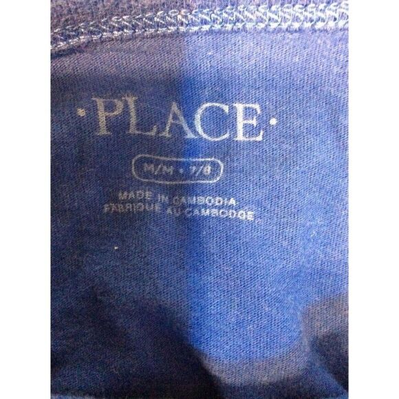 THE Children Place Boy Long Sleeve Shark Tee Size M Blue - Picture 3 of 3